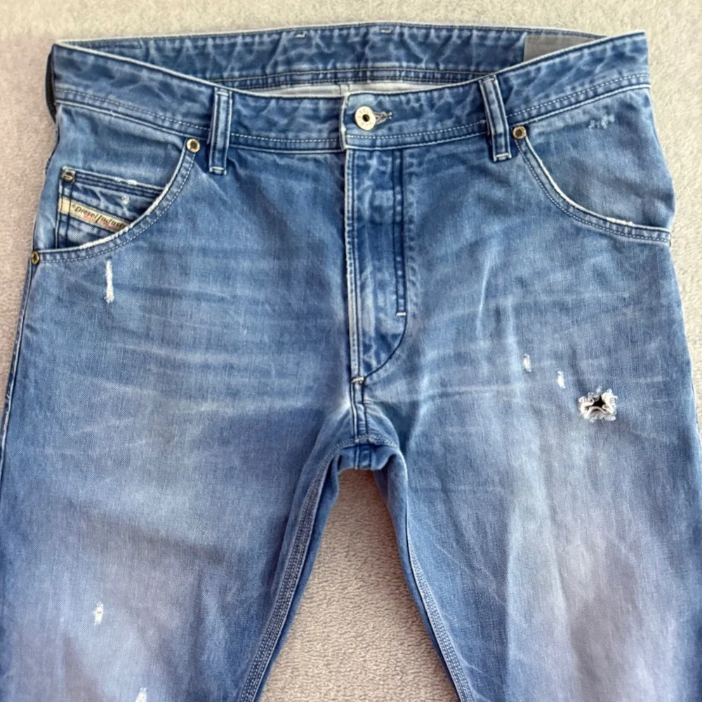Diesel Krooley Blue Eyecons 2013 Mens Jeans 32x32 Made in Italy Carrot Slim Blue